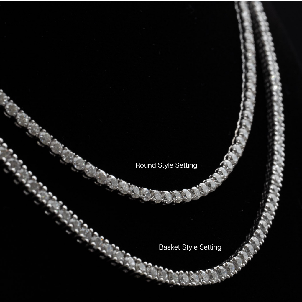 Lab-Grown Diamond Tennis Necklaces, 17 Inch Length