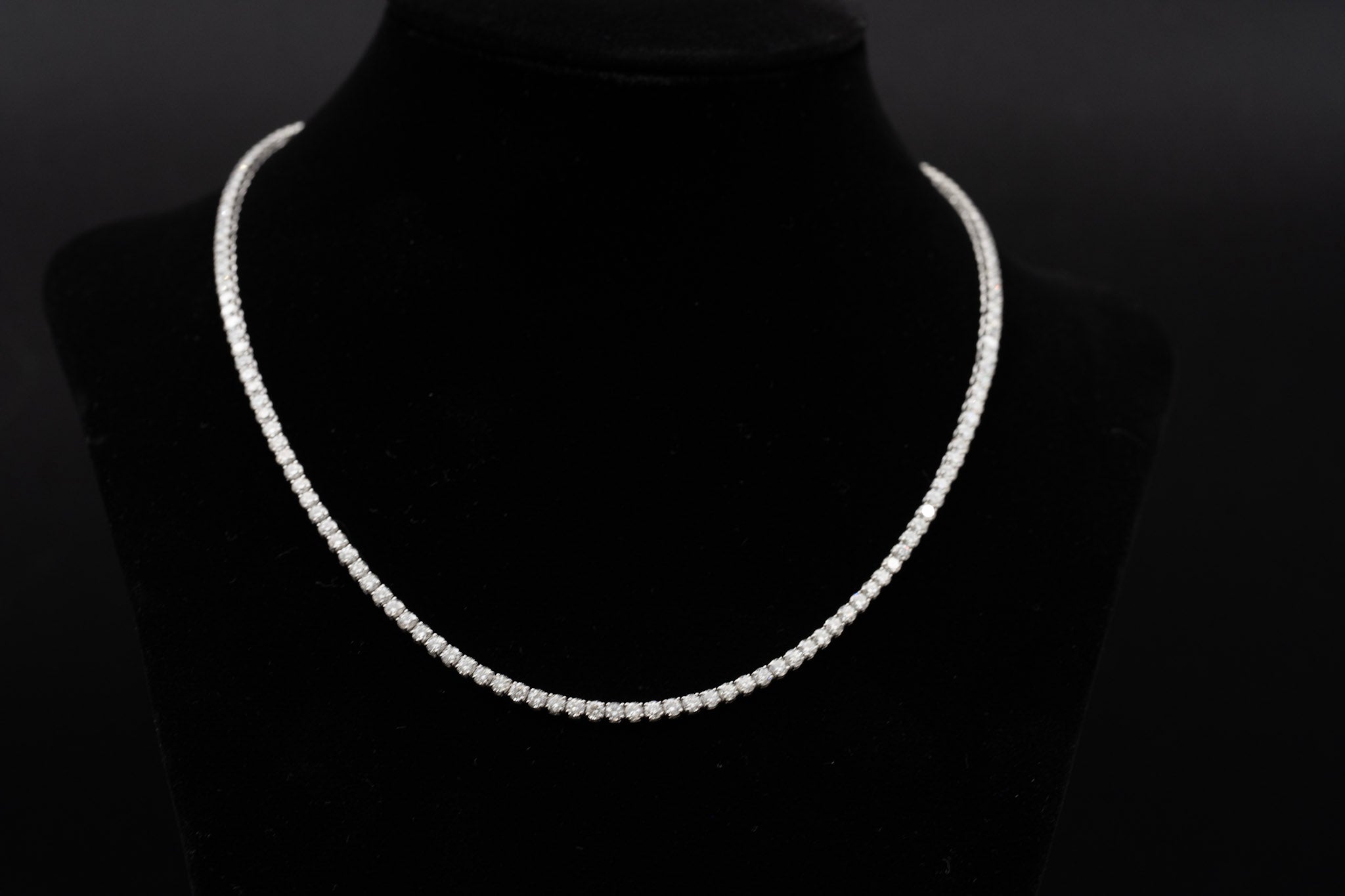 Lab-Grown Diamond Tennis Necklaces, 17 Inch Length