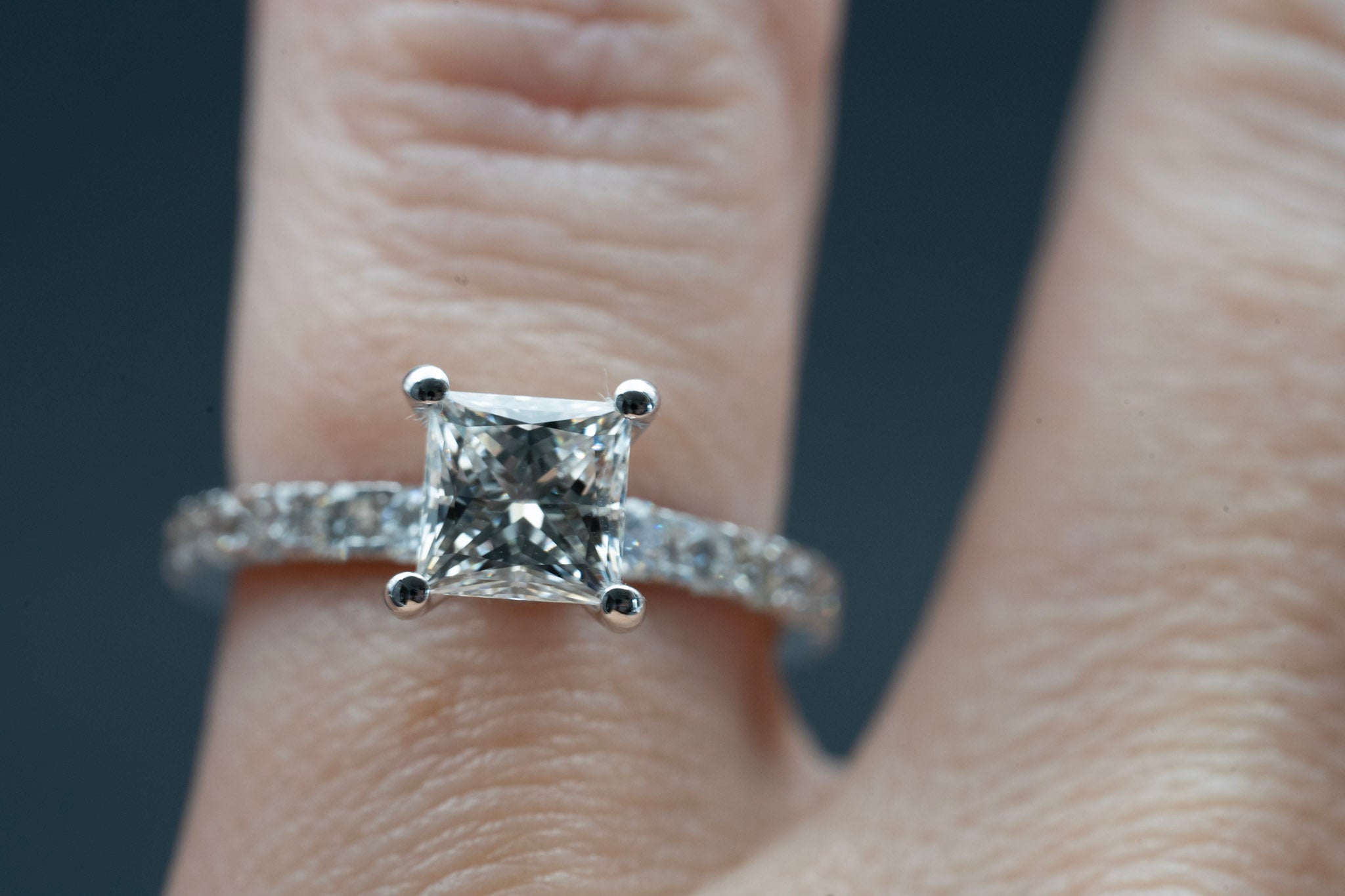 Engagement Lab-Grown Diamond Rings with Hidden Halo