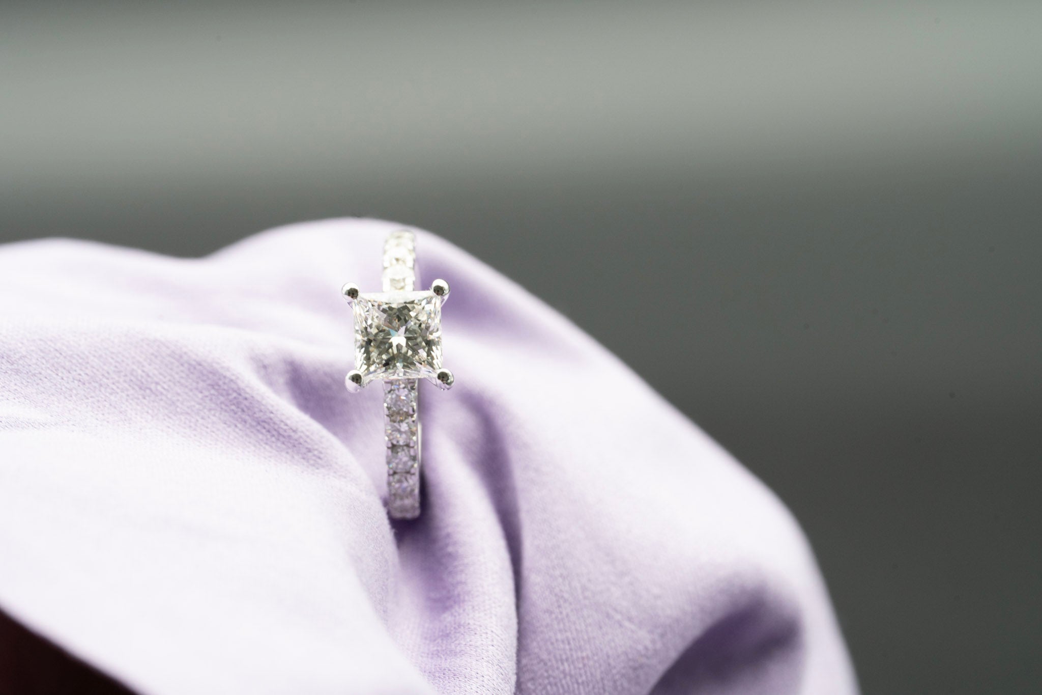 Engagement Lab-Grown Diamond Rings with Hidden Halo