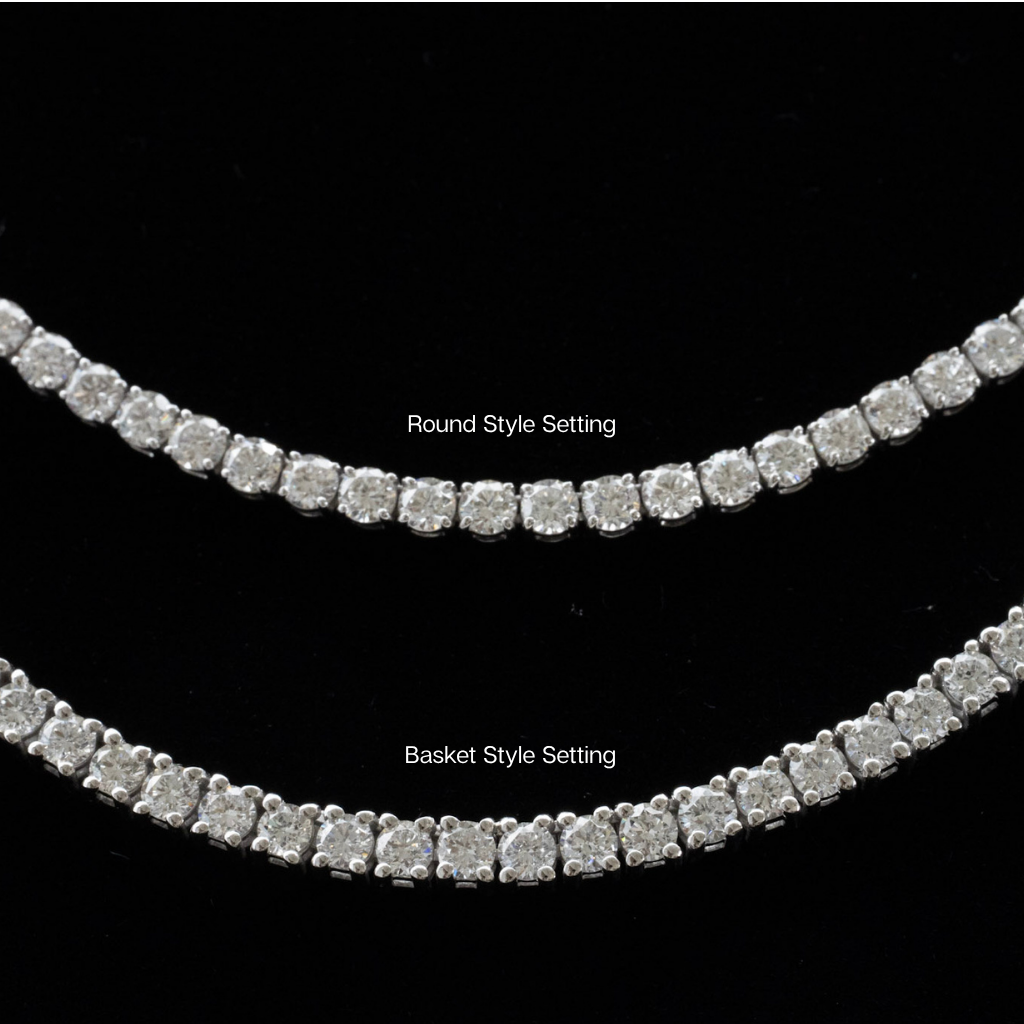 Lab-Grown Diamond Tennis Necklaces, 17 Inch Length