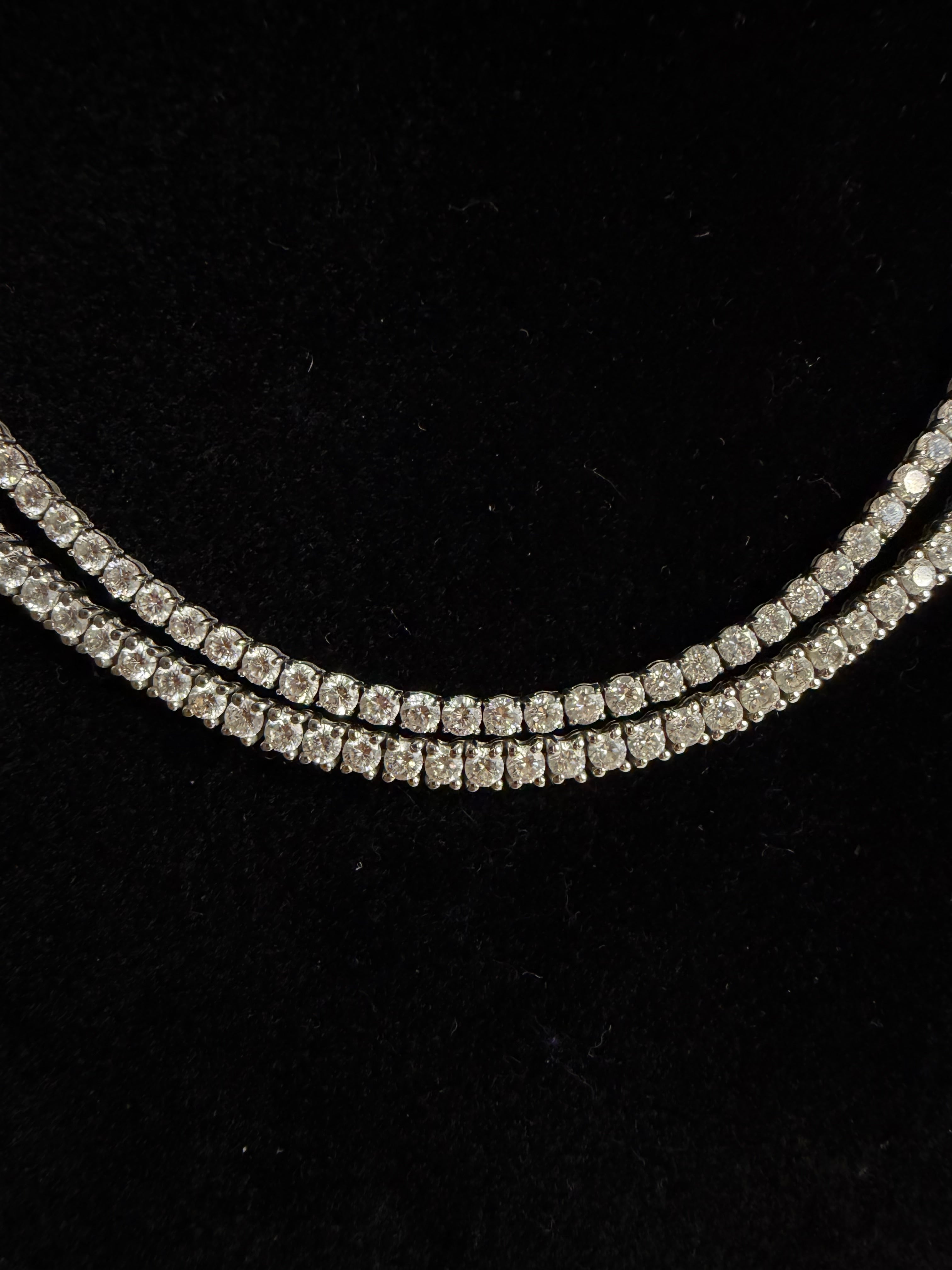 Lab-Grown Diamond Tennis Necklaces, 17 Inch Length