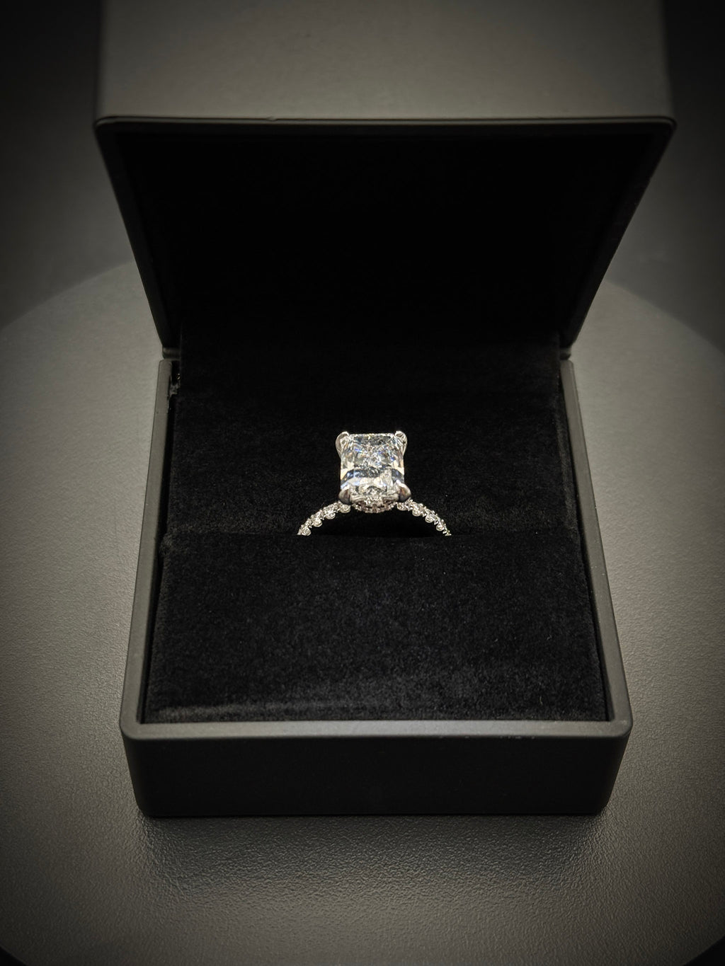 Engagement Lab-Grown Diamond Rings with Hidden Halo