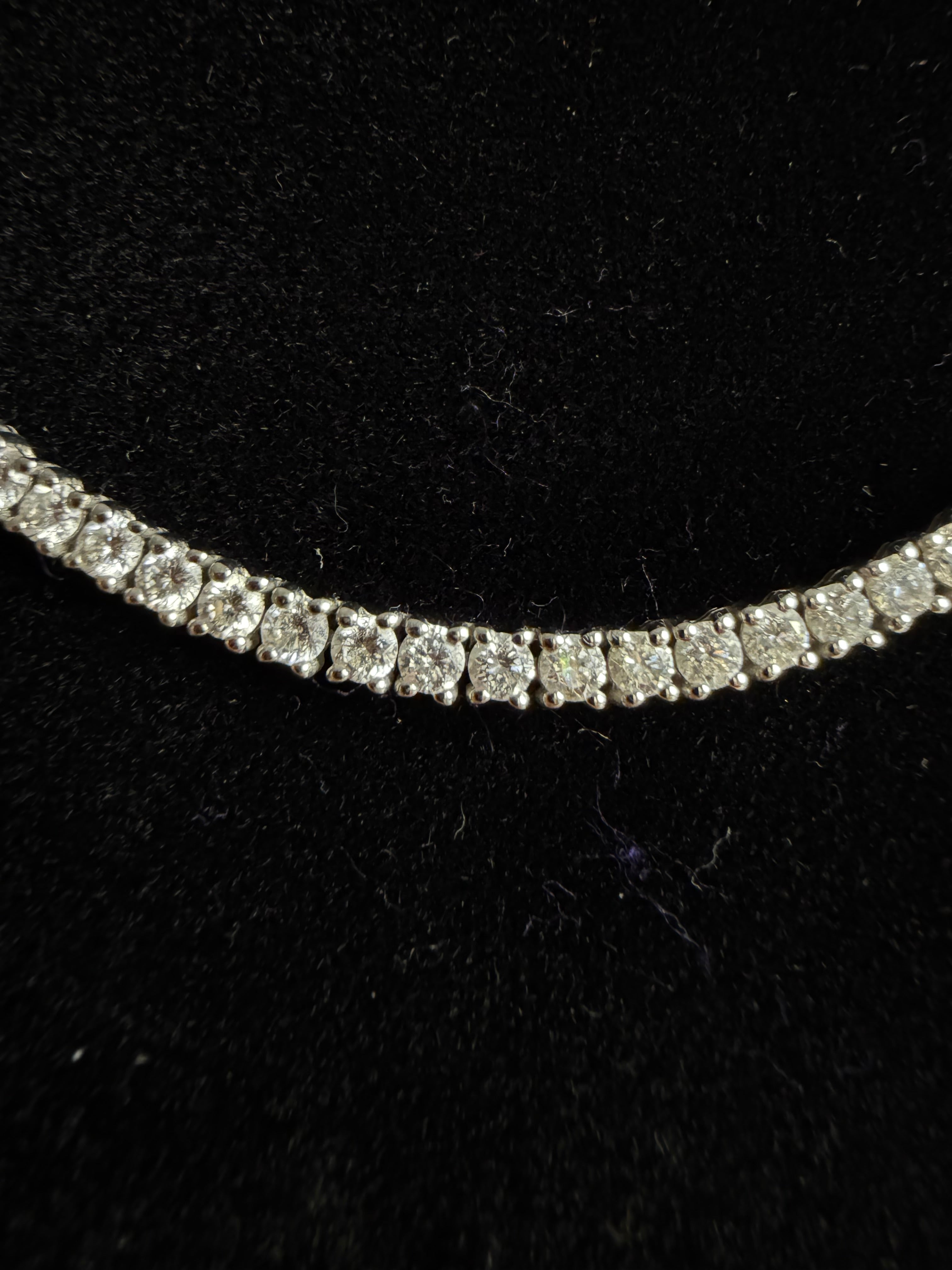 Lab-Grown Diamond Tennis Necklaces, 17 Inch Length