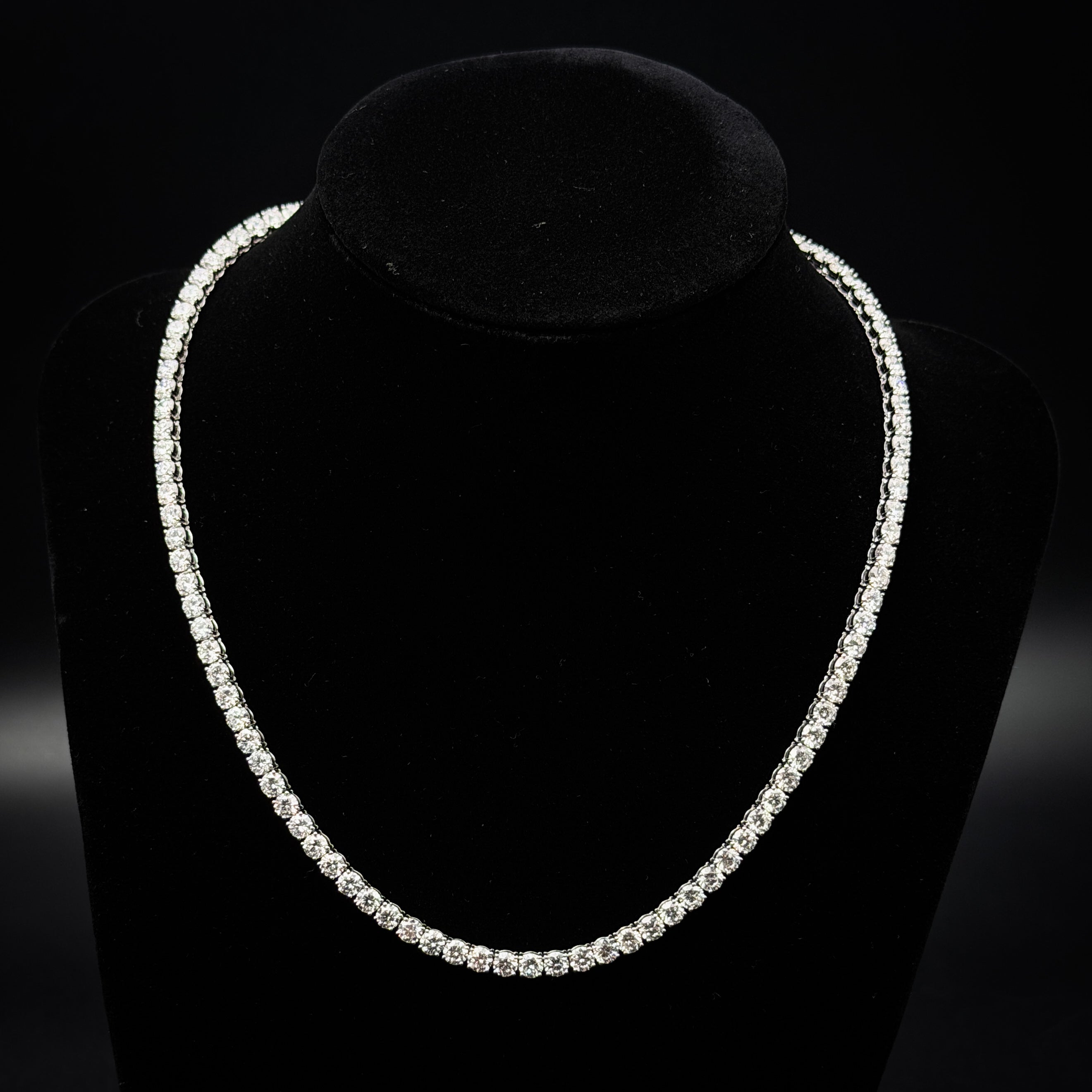 Lab-Grown Diamond Tennis Necklaces, 17 Inch Length