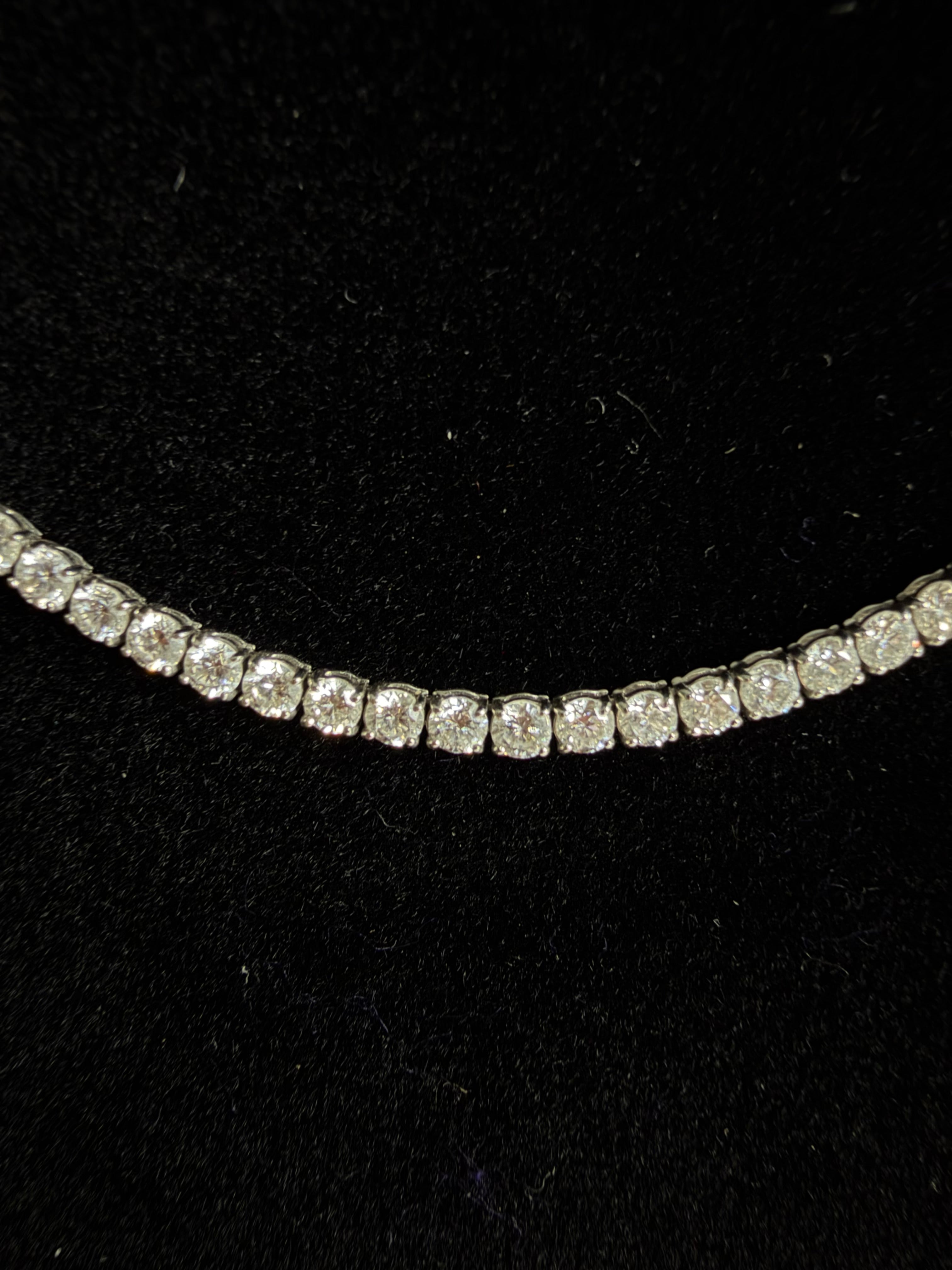 Lab-Grown Diamond Tennis Necklaces, 17 Inch Length