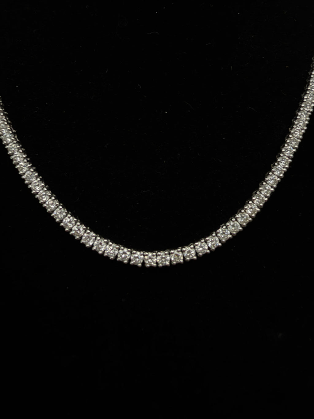 Lab-Grown Diamond Tennis Necklaces, 17 Inch Length