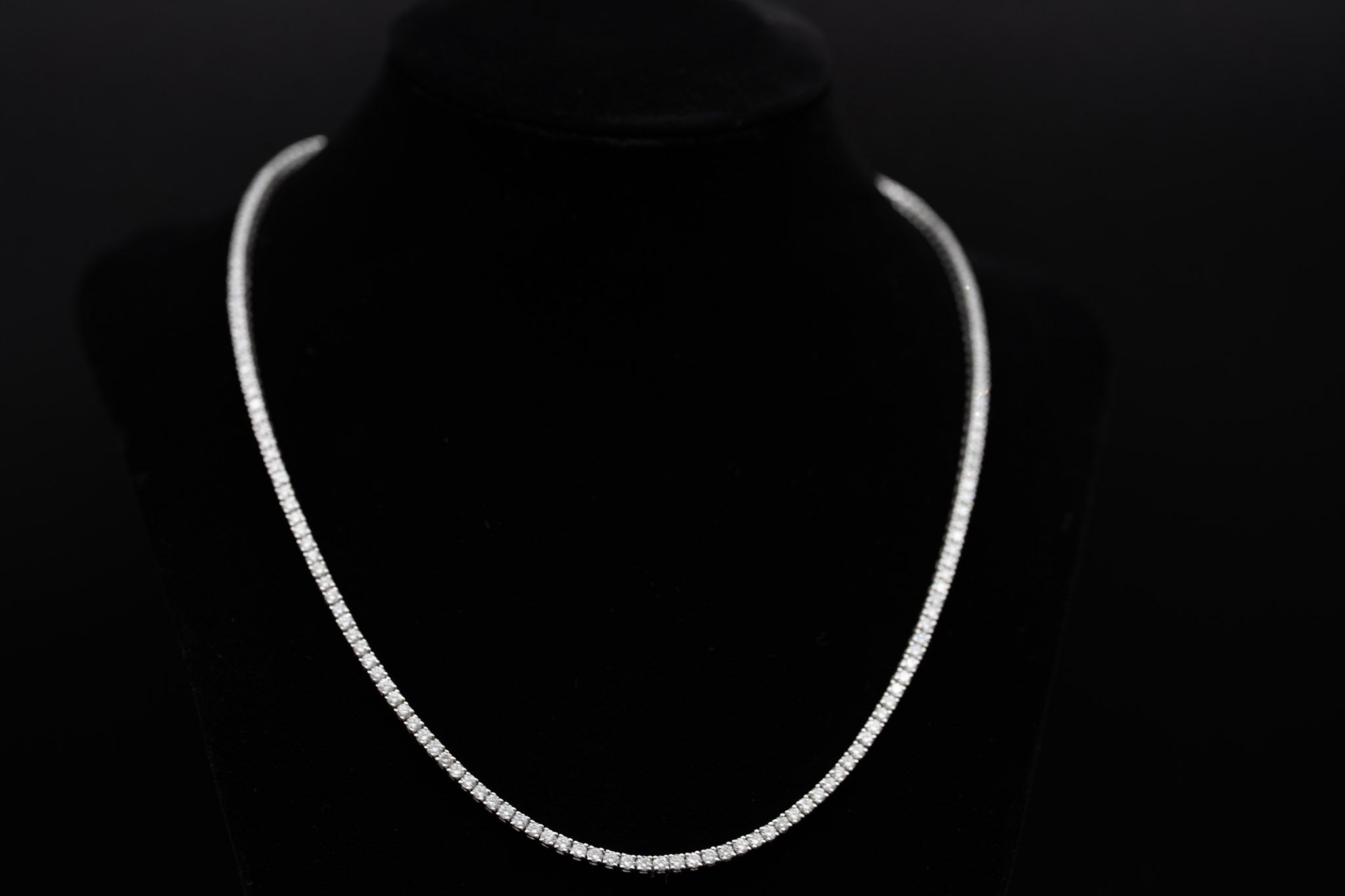Lab-Grown Diamond Tennis Necklaces, 17 Inch Length