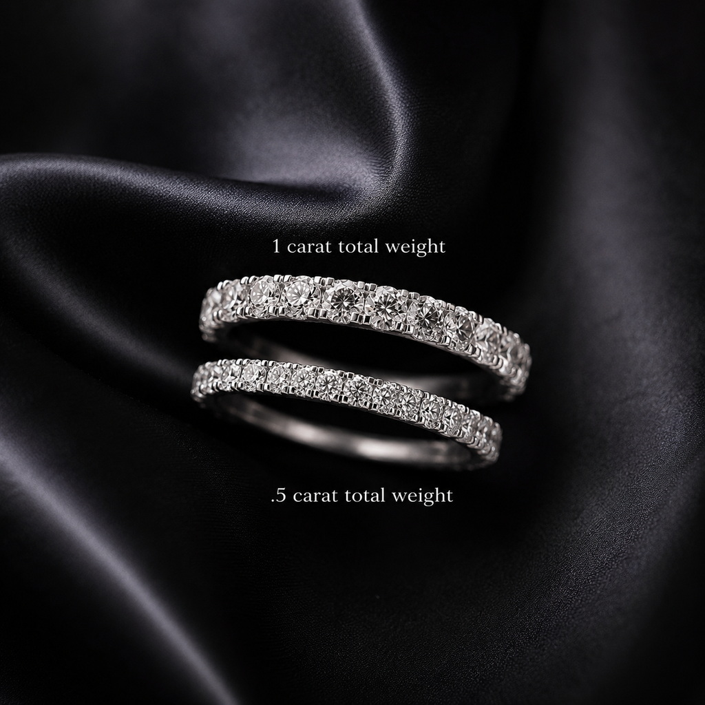 French Pavé Lab-Grown Diamond Wedding or Anniversary Band