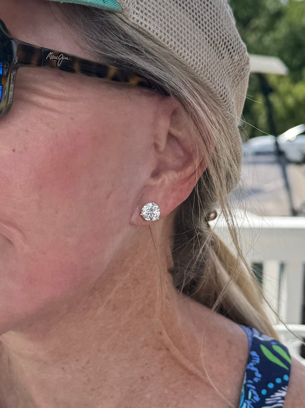 Lab-Grown Diamond Round Solitaire Stud Earrings