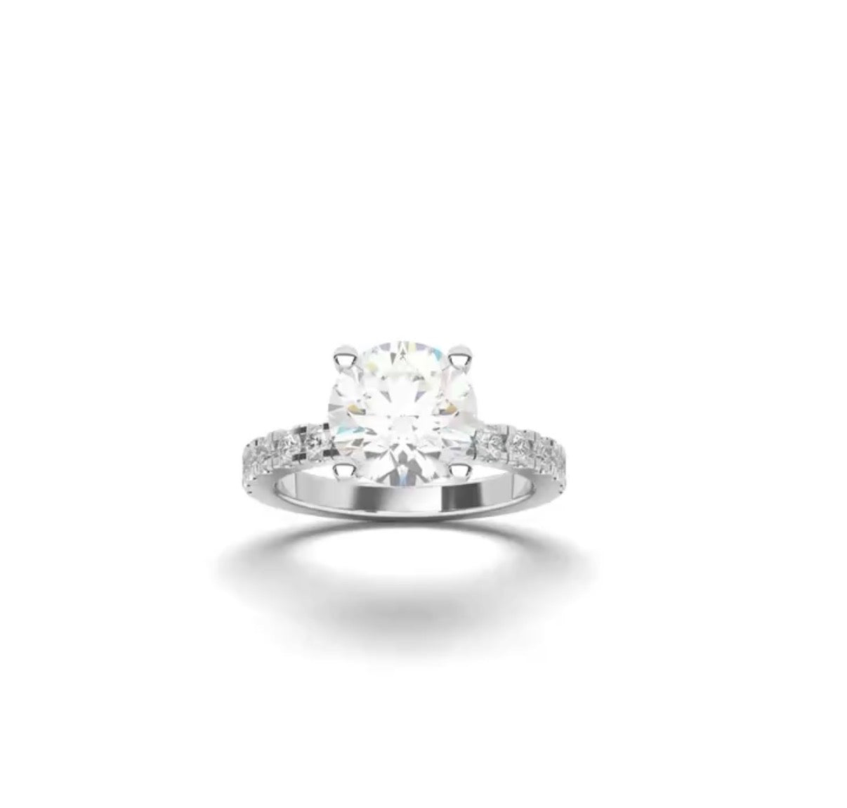 Engagement Lab-Grown Diamond Rings with Hidden Halo