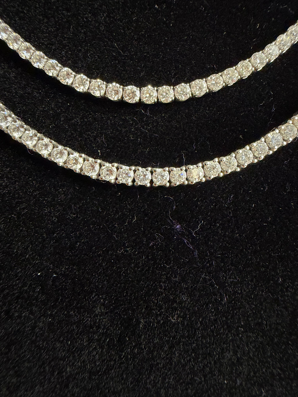 Lab-Grown Diamond Tennis Necklaces, 17 Inch Length