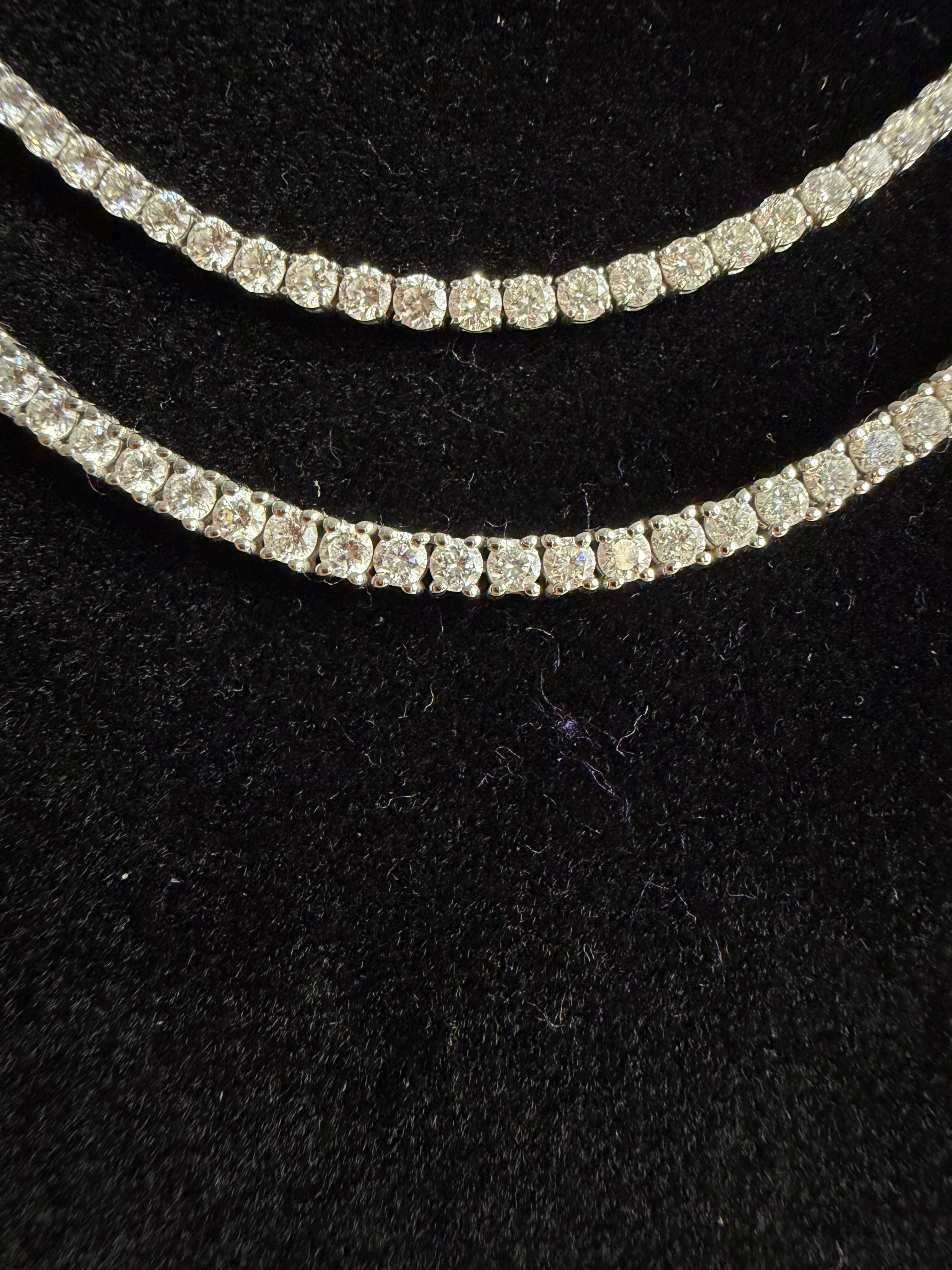 Lab-Grown Diamond Tennis Necklaces, 17 Inch Length