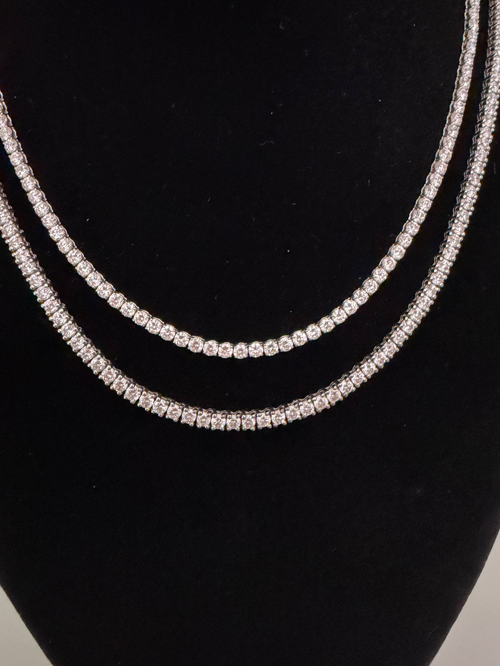 Lab-Grown Diamond Tennis Necklaces, 17 Inch Length