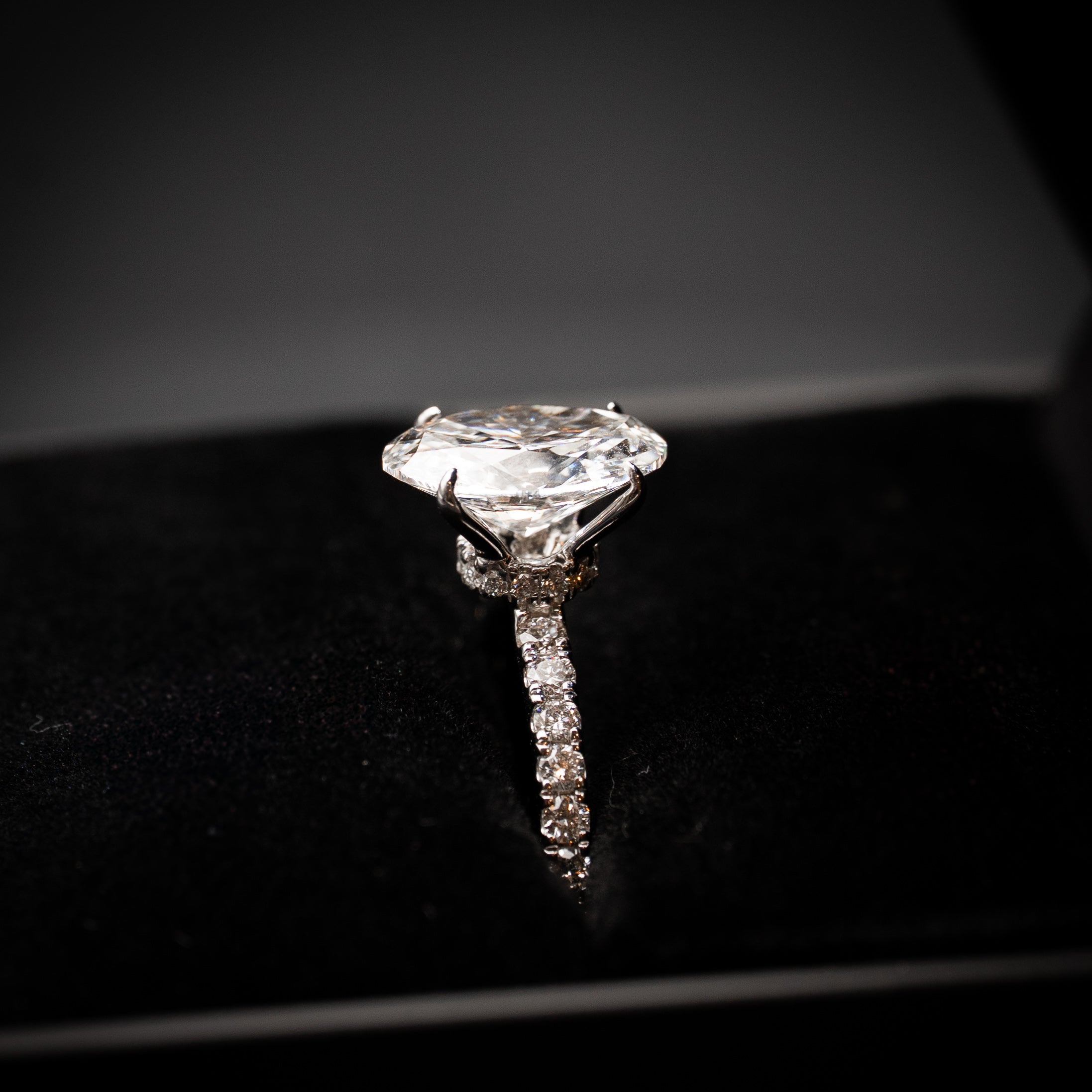 Engagement Lab-Grown Diamond Rings with Hidden Halo