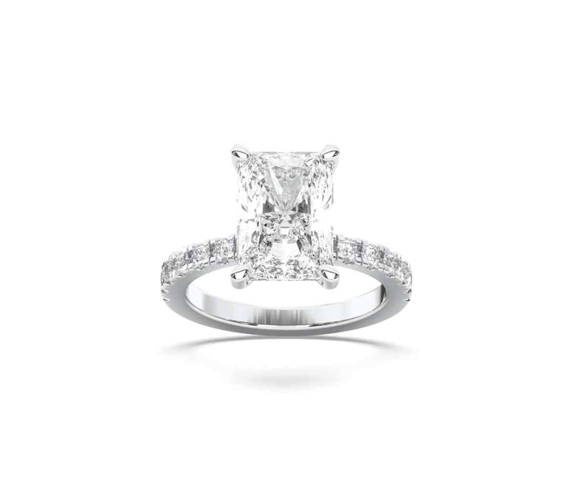 Engagement Lab-Grown Diamond Rings with Hidden Halo