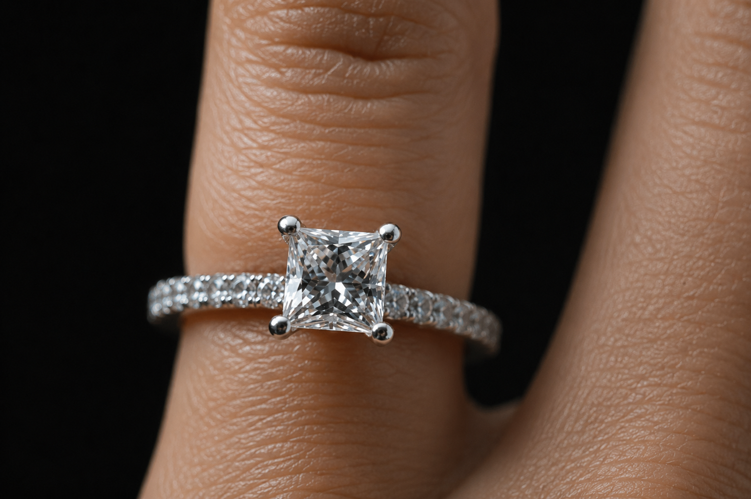 Engagement Lab-Grown Diamond Rings with Hidden Halo