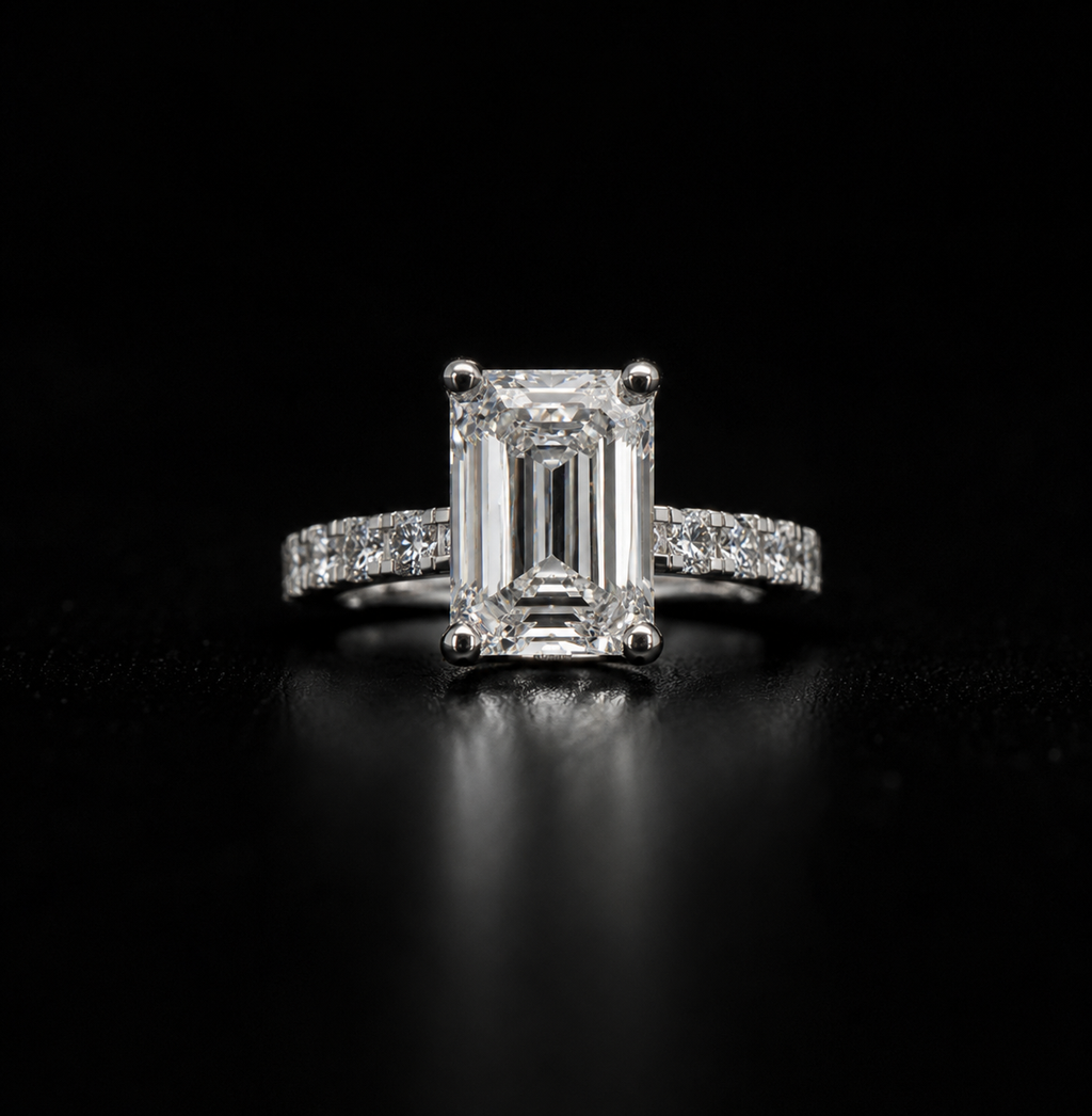 Engagement Lab-Grown Diamond Rings with Hidden Halo