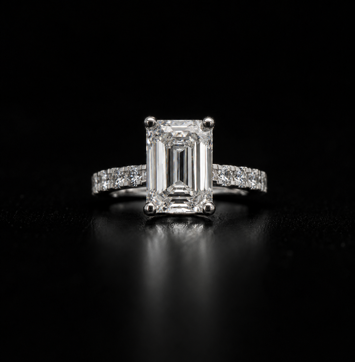 Engagement Lab-Grown Diamond Rings with Hidden Halo