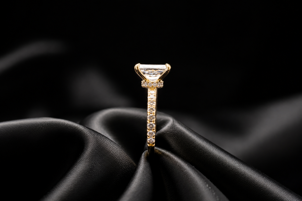 Engagement Lab-Grown Diamond Rings with Hidden Halo