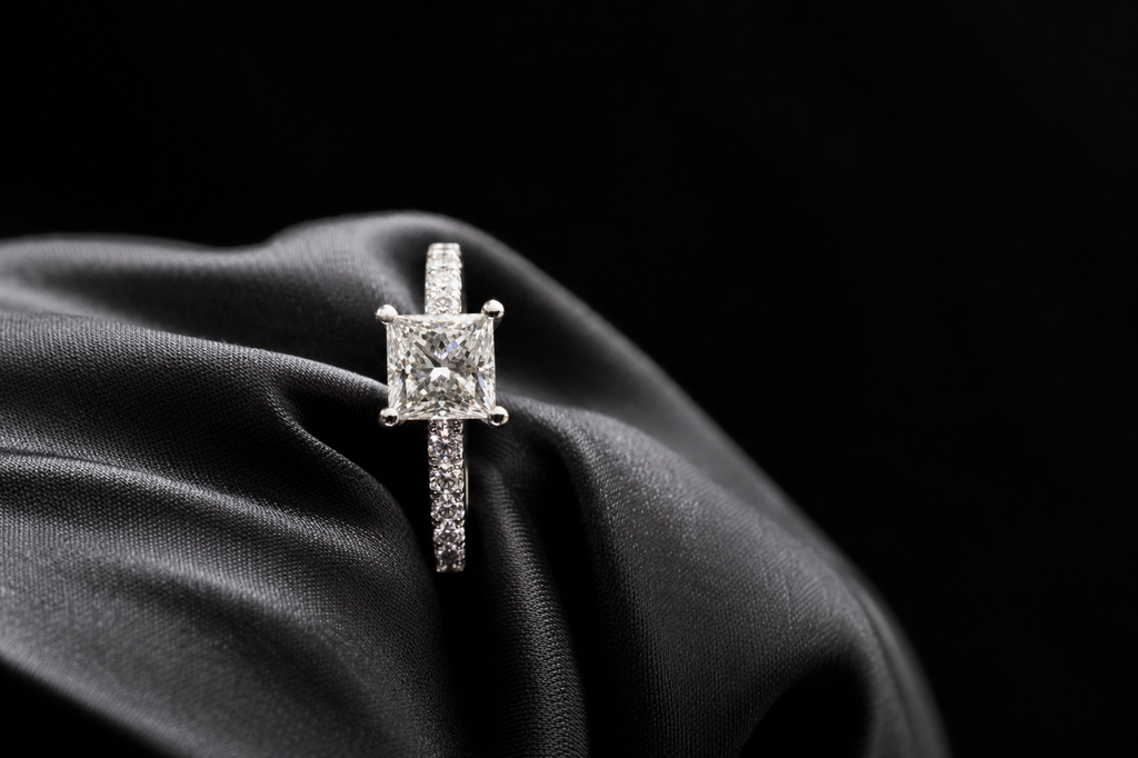 Engagement Lab-Grown Diamond Rings with Hidden Halo