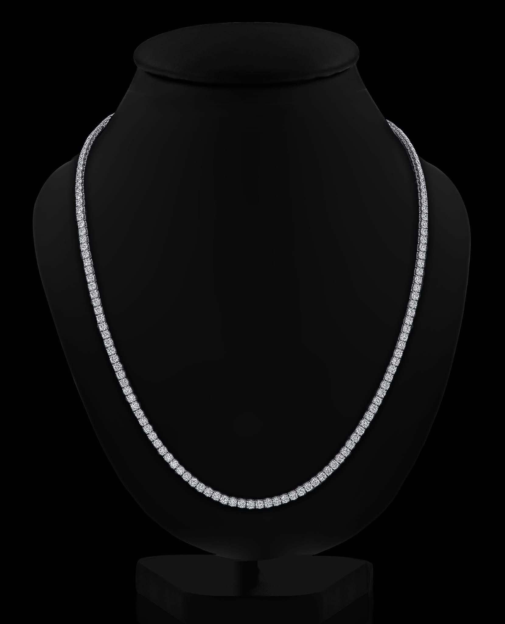 Tennis Necklace 4-Prong Setting 10 CTW and 13.5 CTW