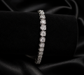 Silver Bracelet Illusion setting   5 ctw