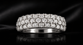 3 Row Pave’ Fashion Ring