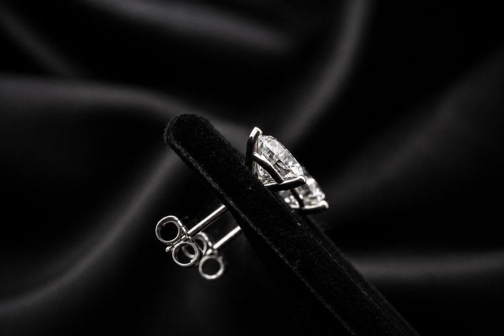 Lab-Grown Diamond Round Solitaire Stud Earrings