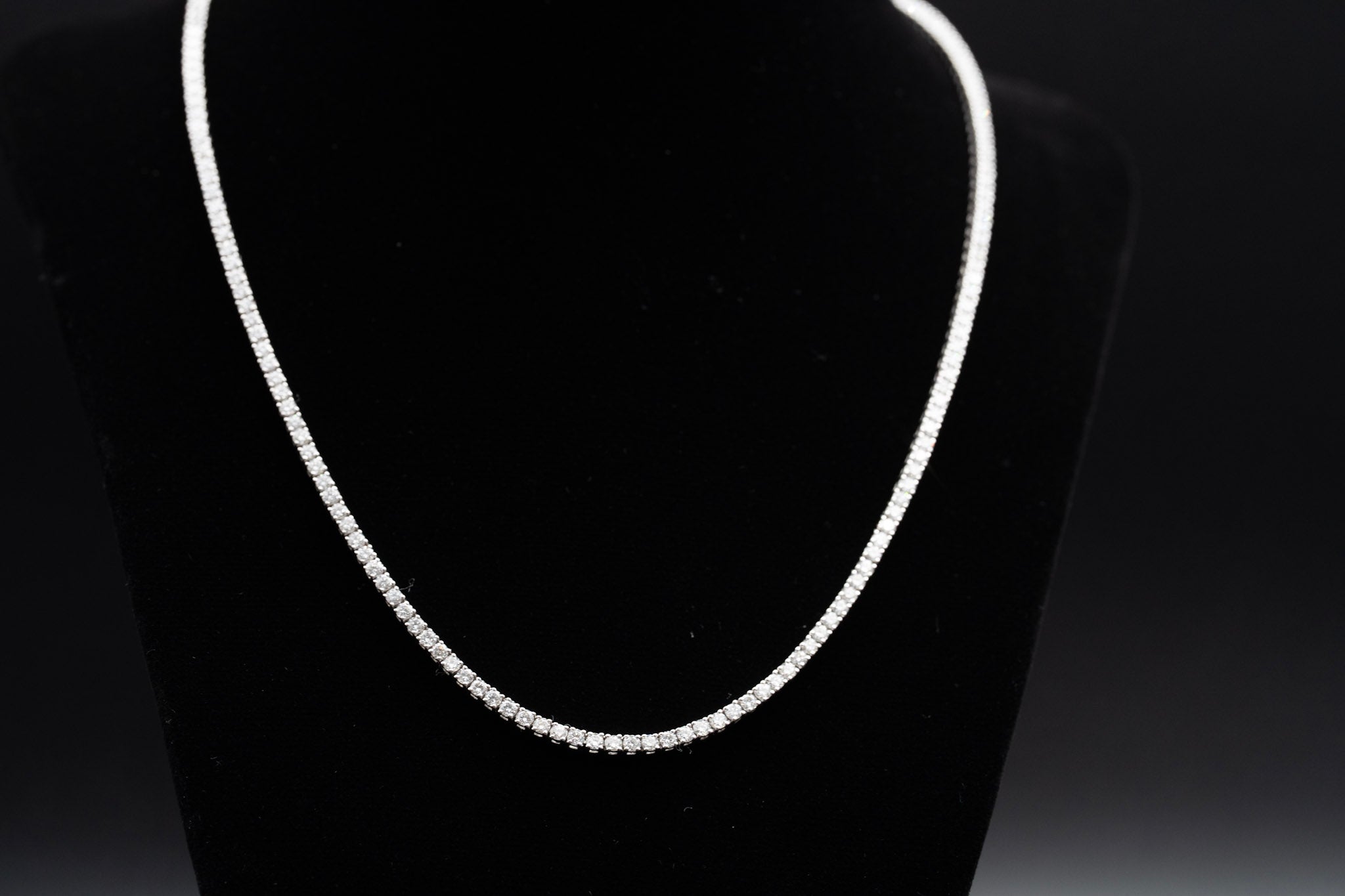Lab-Grown Diamond Tennis Necklaces, 17 Inch Length