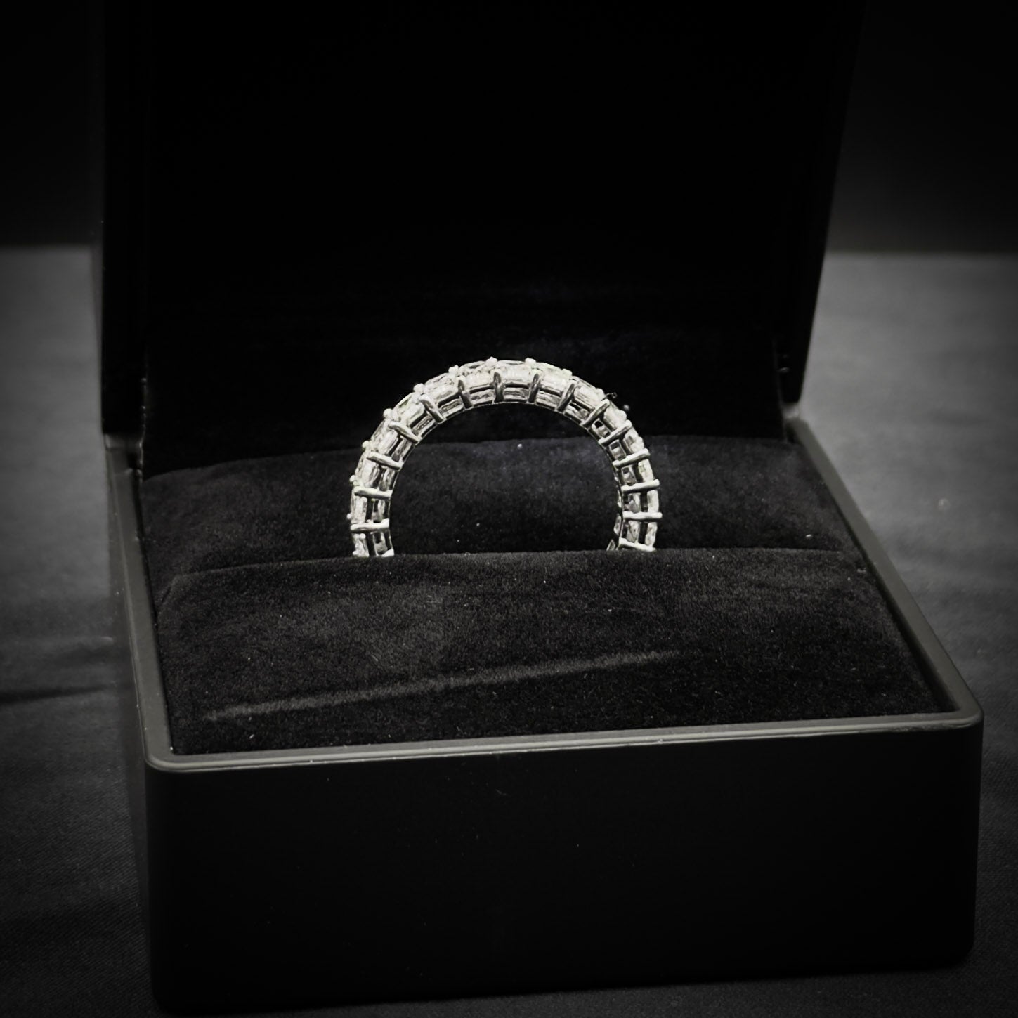 Emerald Cut Lab-Grown Diamond Eternity Ring