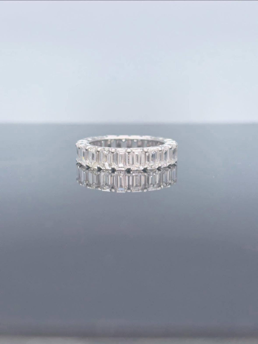 Emerald Cut Lab-Grown Diamond Eternity Ring