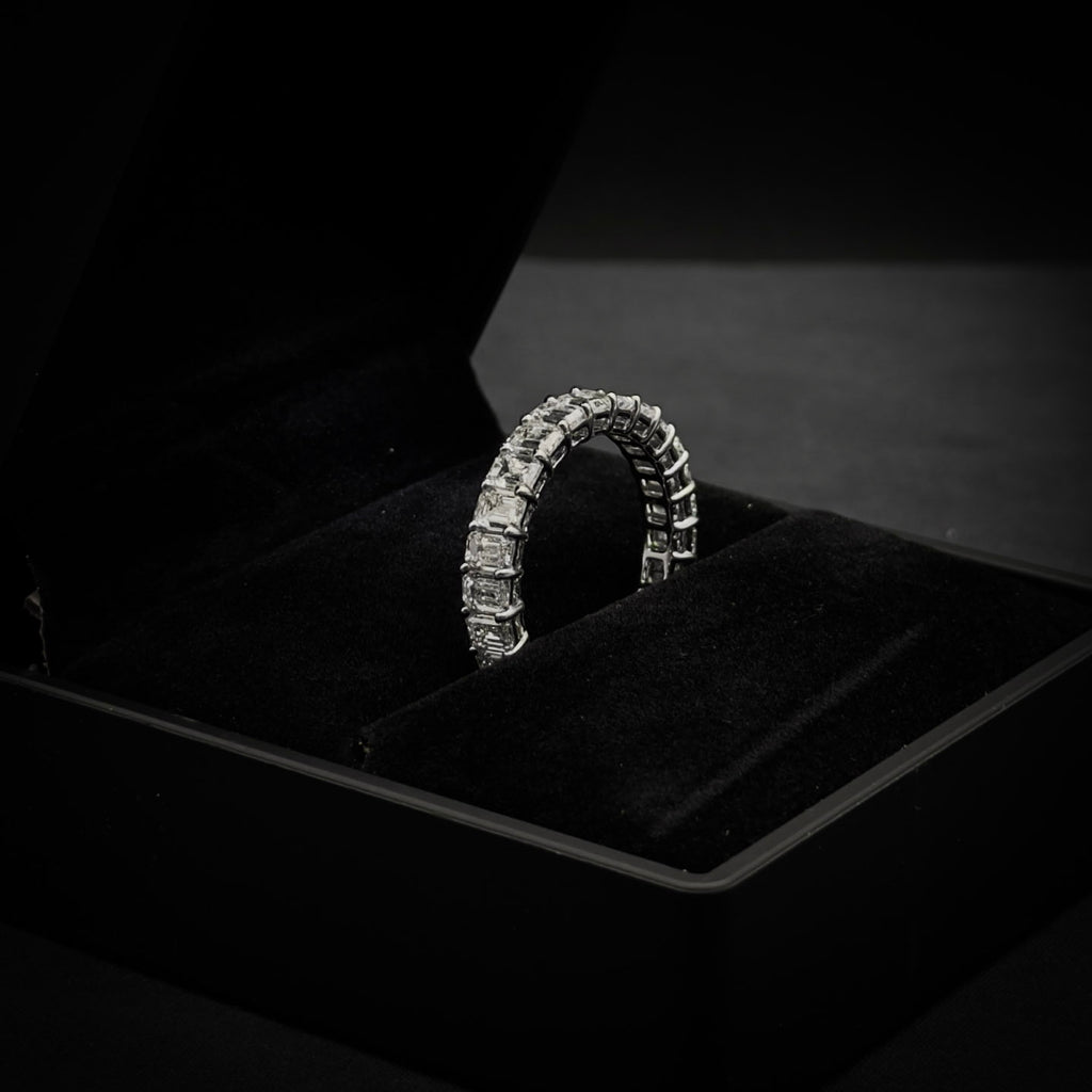 Emerald Cut Lab-Grown Diamond Eternity Ring