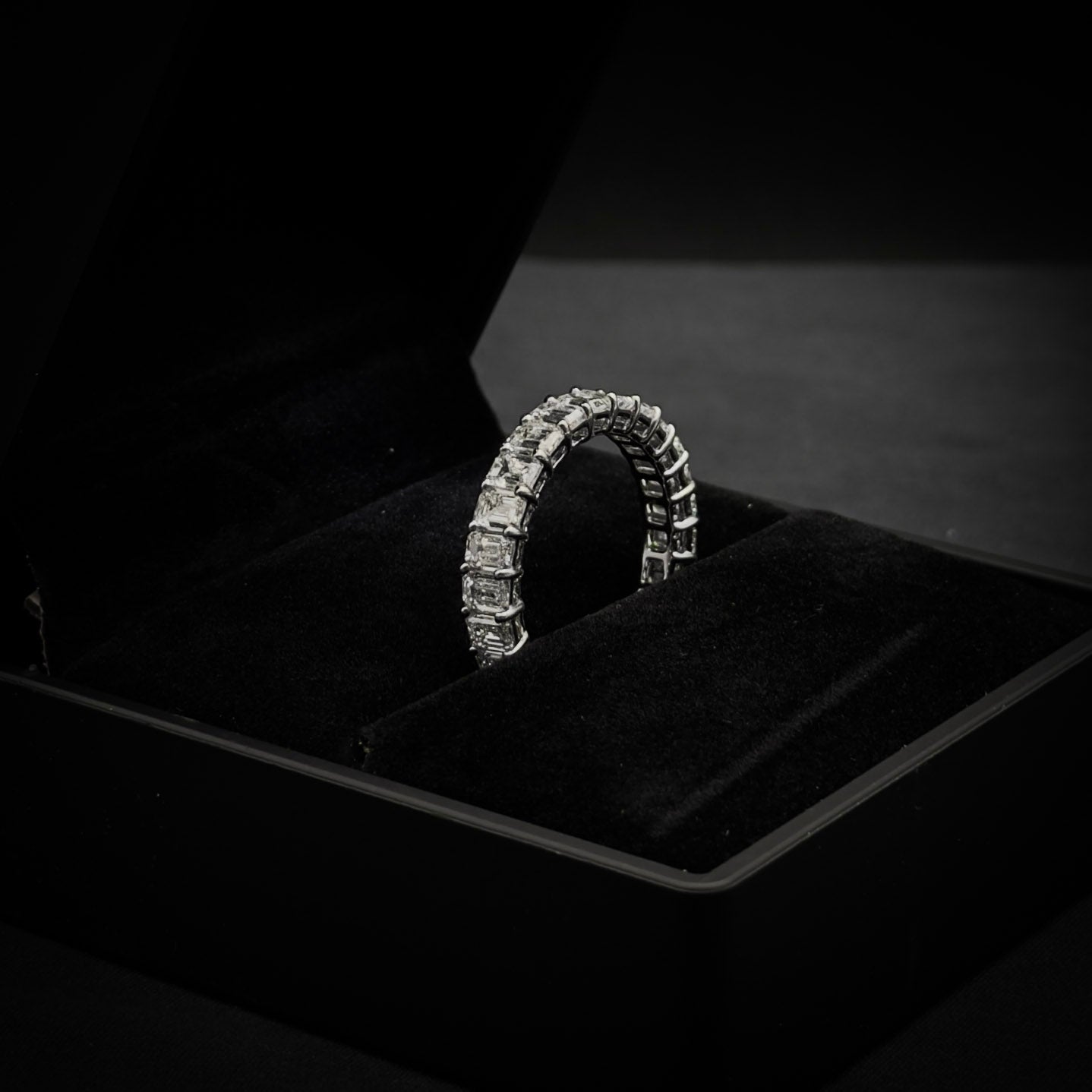 Emerald Cut Lab-Grown Diamond Eternity Ring