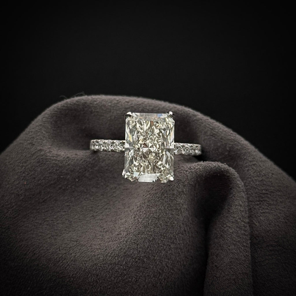 Engagement Lab-Grown Diamond Rings with Hidden Halo