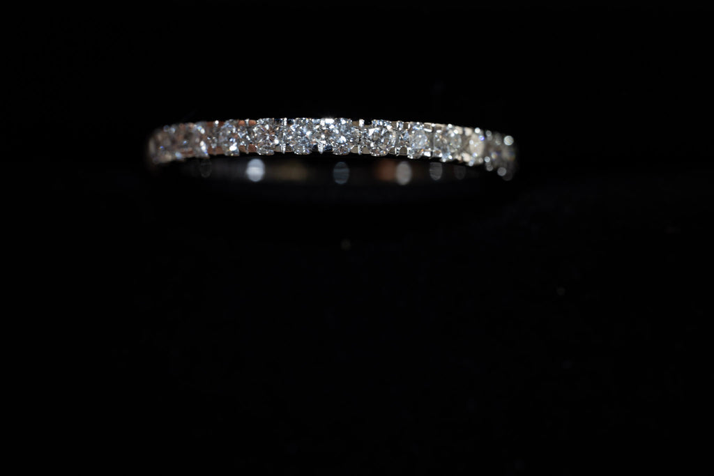 French Pavé Lab-Grown Diamond Wedding or Anniversary Band