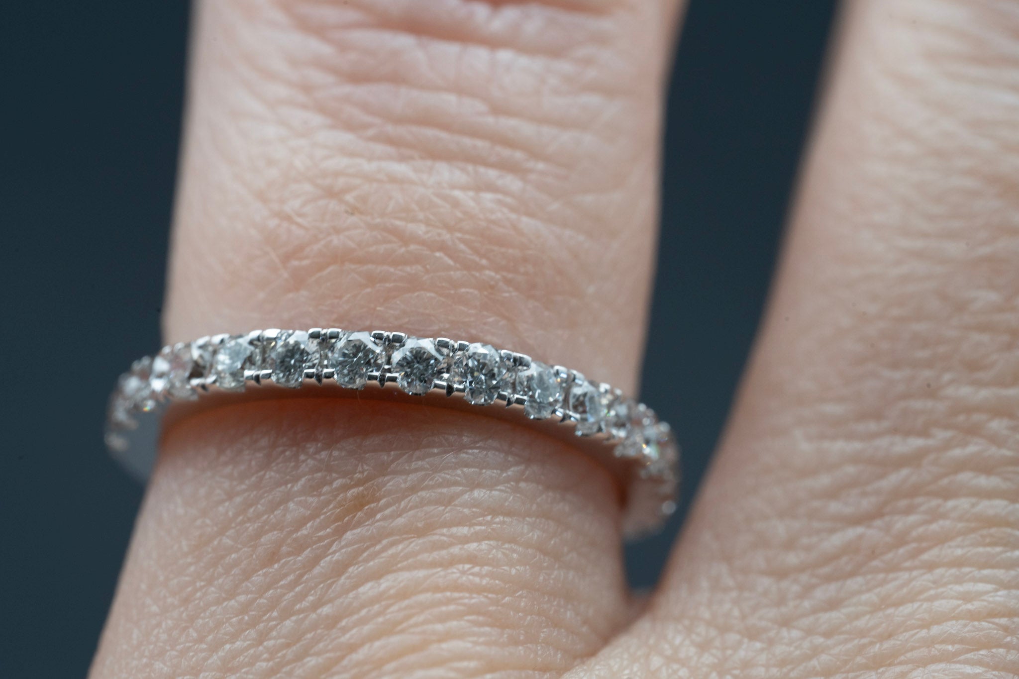 French Pavé Lab-Grown Diamond Wedding or Anniversary Band