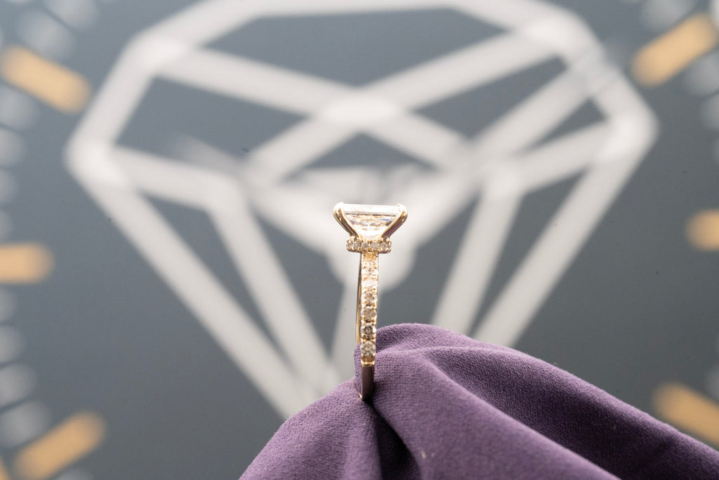 Engagement Lab-Grown Diamond Rings with Hidden Halo