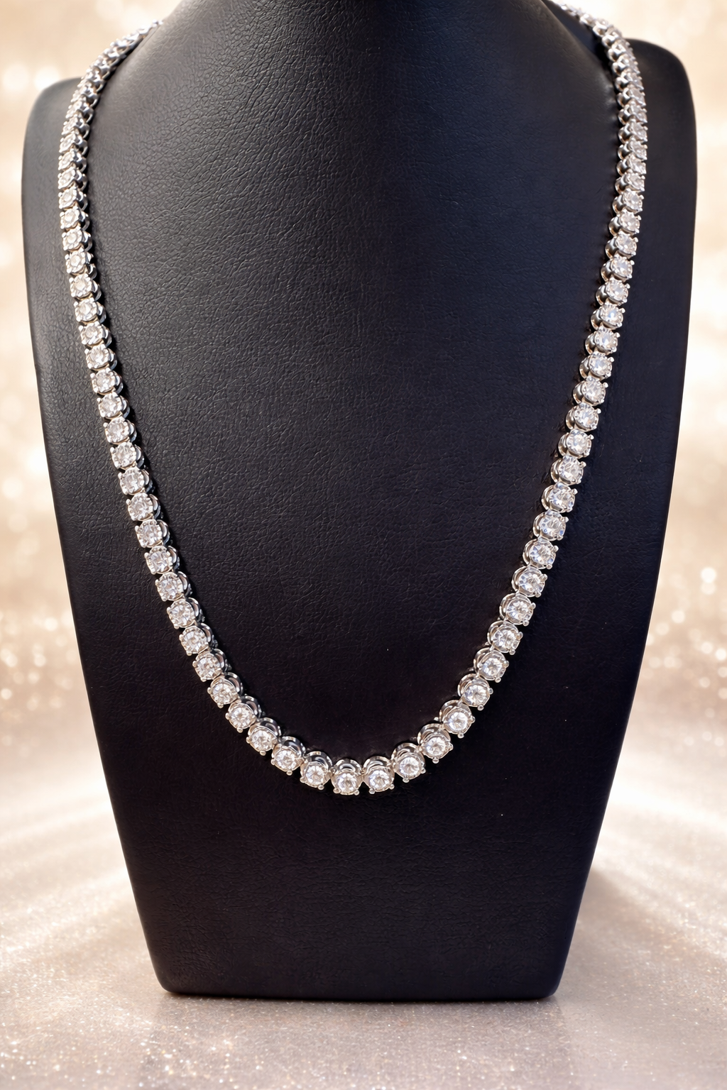 Tennis Necklace Illusion Setting 8 CTW and 10 CTW