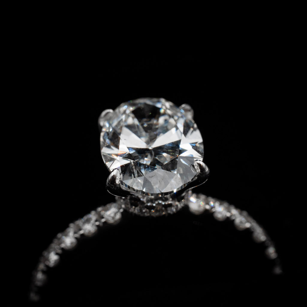 Engagement Lab-Grown Diamond Rings with Hidden Halo