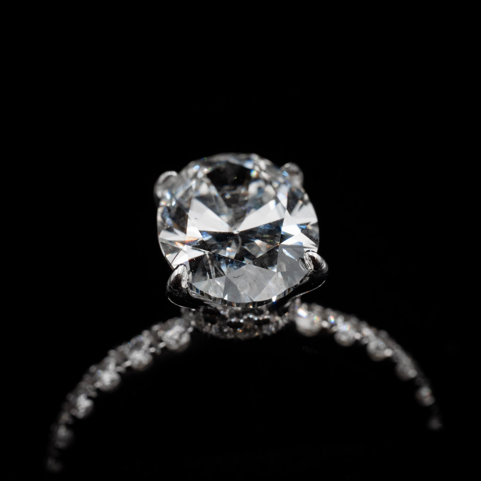 Engagement Lab-Grown Diamond Rings with Hidden Halo