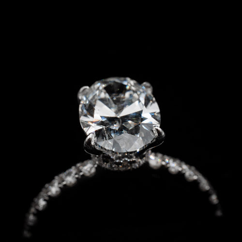 Engagement Lab-Grown Diamond Rings with Hidden Halo