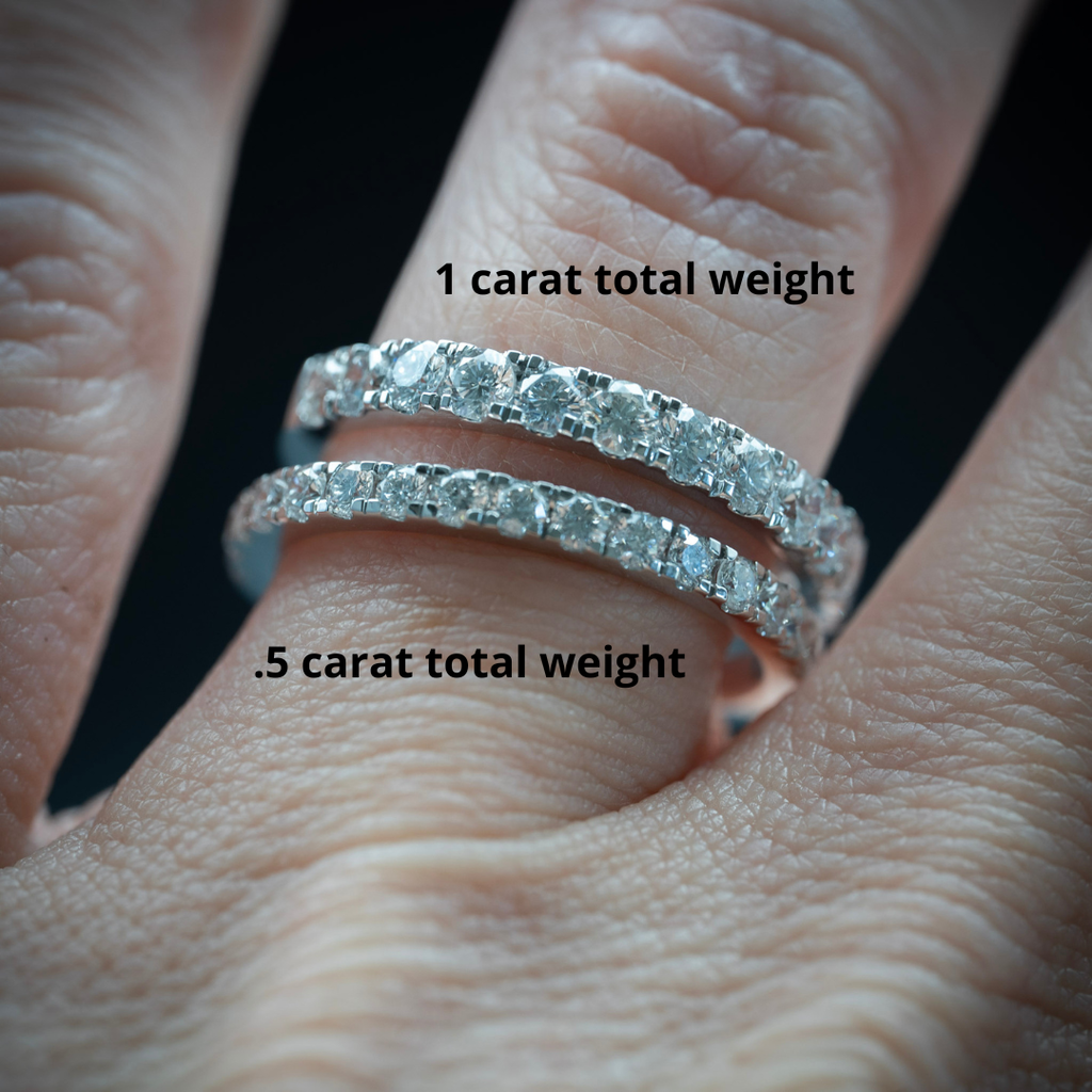 French Pavé Lab-Grown Diamond Wedding or Anniversary Band