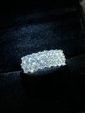 Three Row Pave' Lab-Grown Diamond Fashion Ring