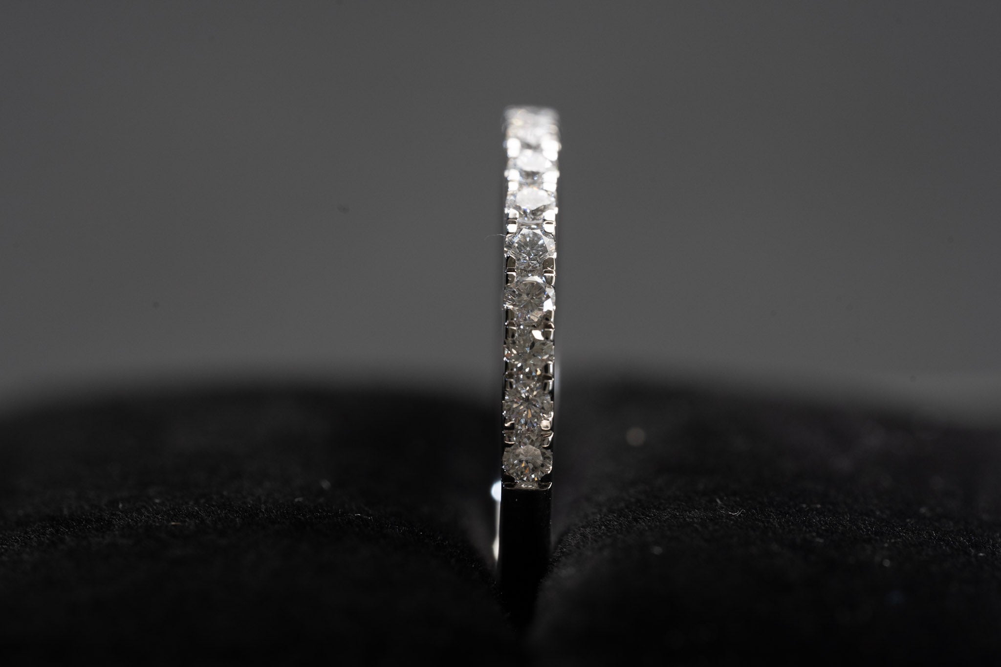 French Pavé Lab-Grown Diamond Wedding or Anniversary Band