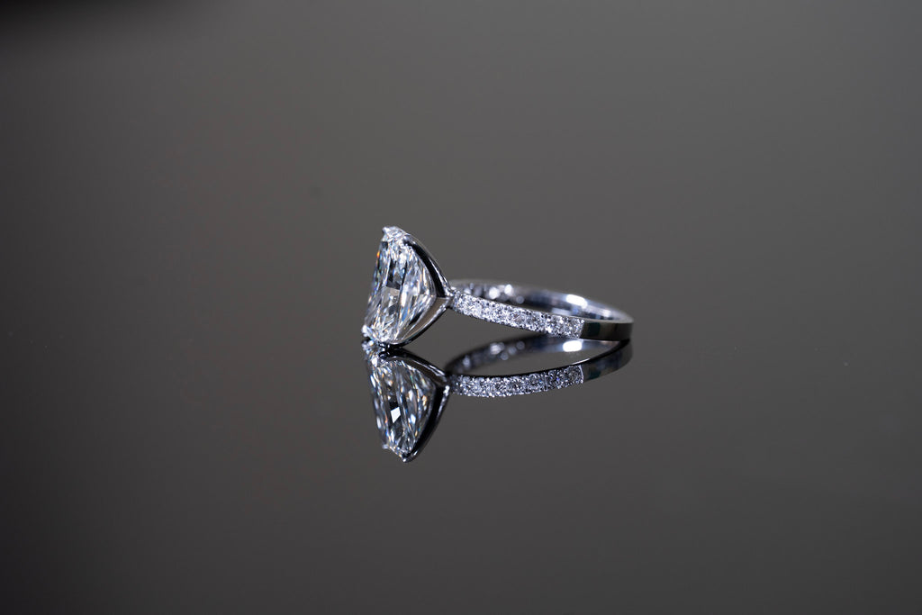 Engagement Lab-Grown Diamond Rings with Hidden Halo