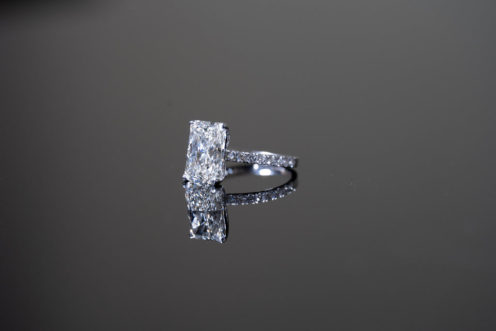 Engagement Lab-Grown Diamond Rings with Hidden Halo