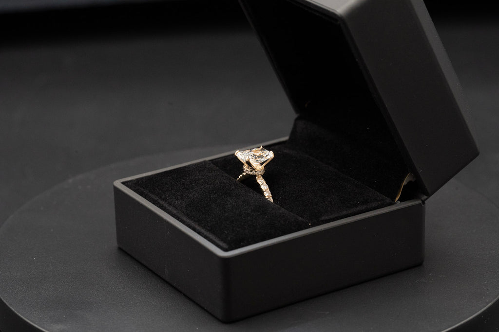 Engagement Lab-Grown Diamond Rings with Hidden Halo