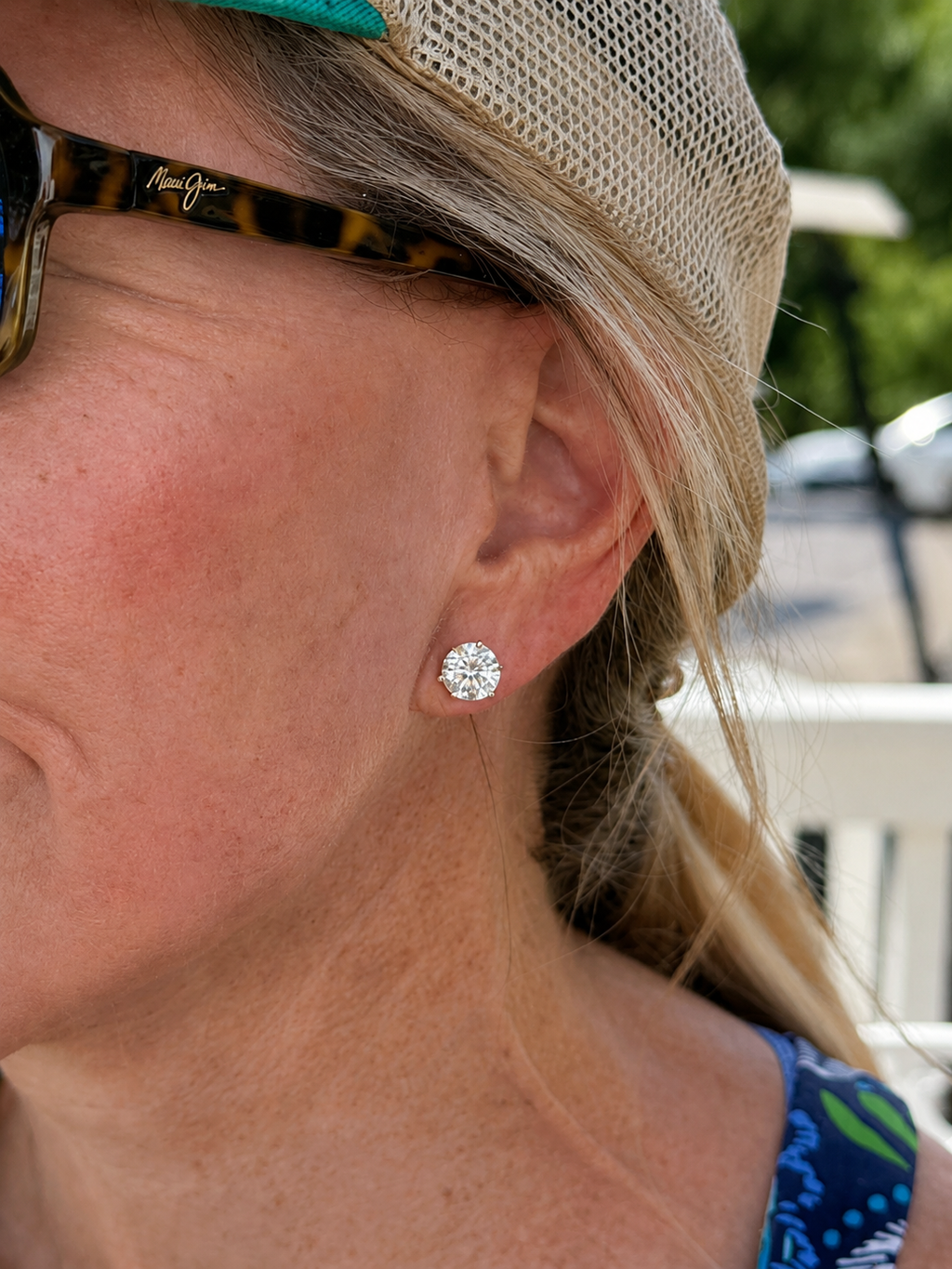 Lab-Grown Diamond Round Solitaire Stud Earrings