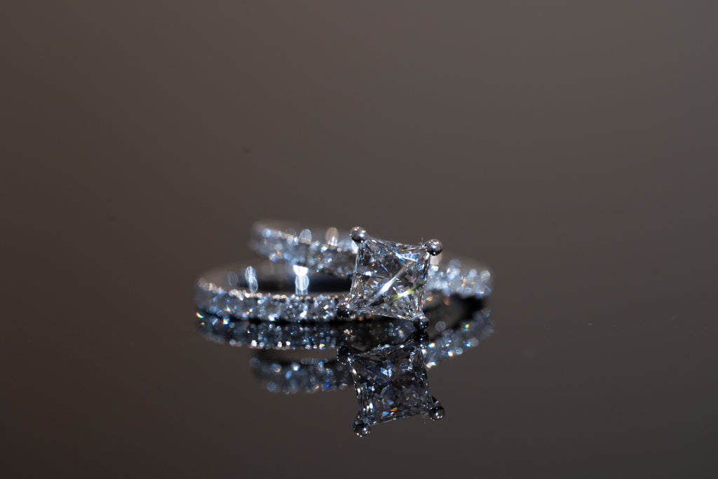Engagement Lab-Grown Diamond Rings with Hidden Halo